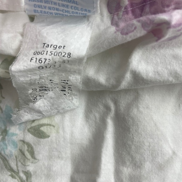 Simply Shabby Chic Quilted Pillowsham Lavender Floral Ruffle Cottagecore - Picture 8 of 10